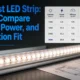 Compare the brightest LED strip by lumens per foot or meter, power, heat, CCT/CRI, voltage drop, application fit, and RFQ inputs.