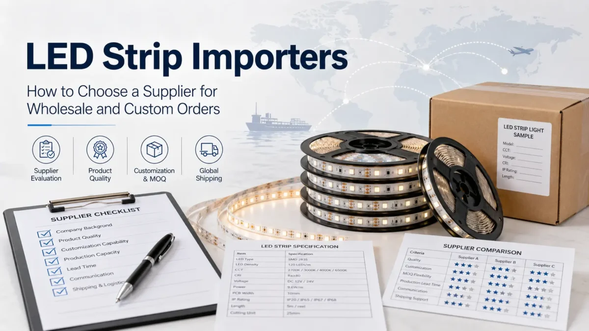 LED Strip Importers: How to Choose a Supplier for Wholesale and Custom Orders