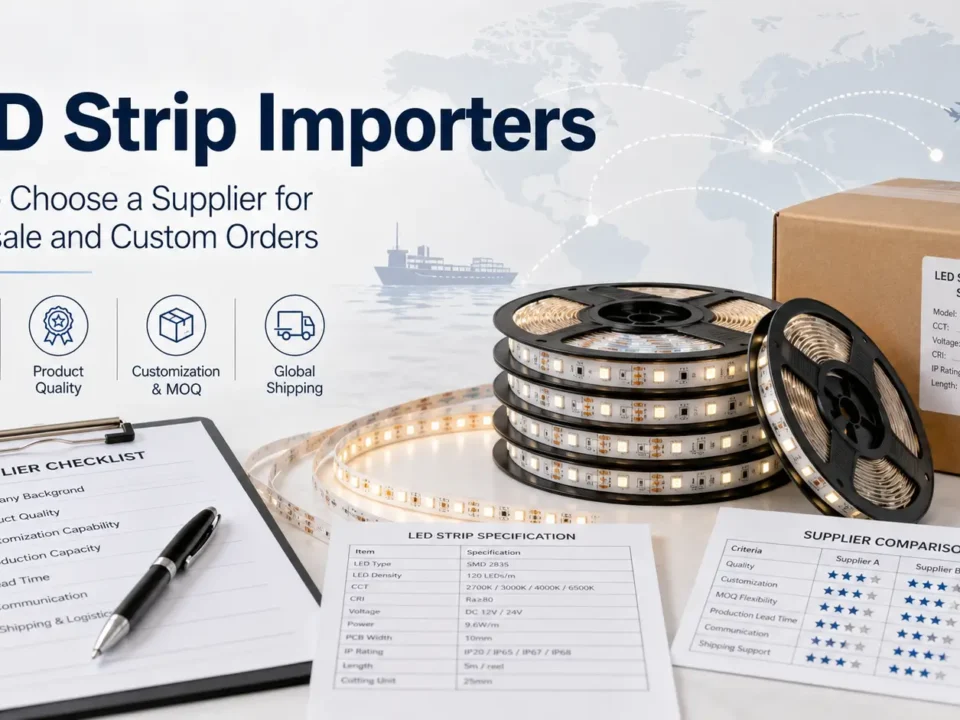 LED Strip Importers: How to Choose a Supplier for Wholesale and Custom Orders