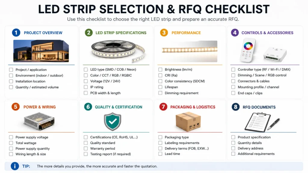 LED Strip Light Project Checklist