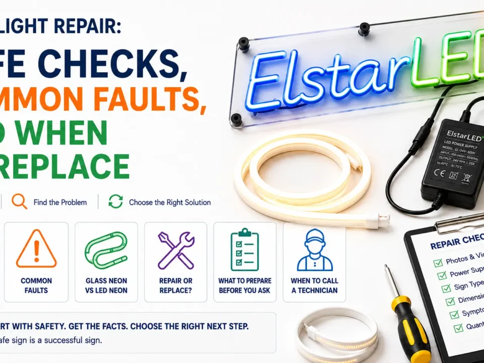 Learn how to approach neon light repair safely, separate glass neon from LED neon, check non-invasive issues, and decide when repair or replacement makes sense.