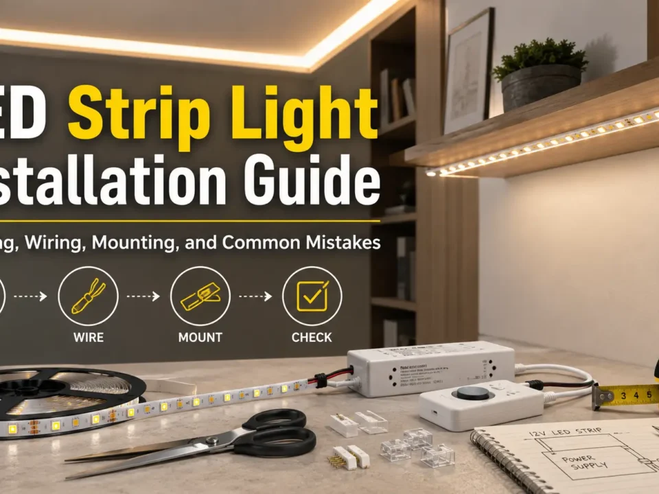 Learn how to plan LED strip light setup, check power and control needs, prepare surfaces, avoid common mistakes, and send clear RFQ details.