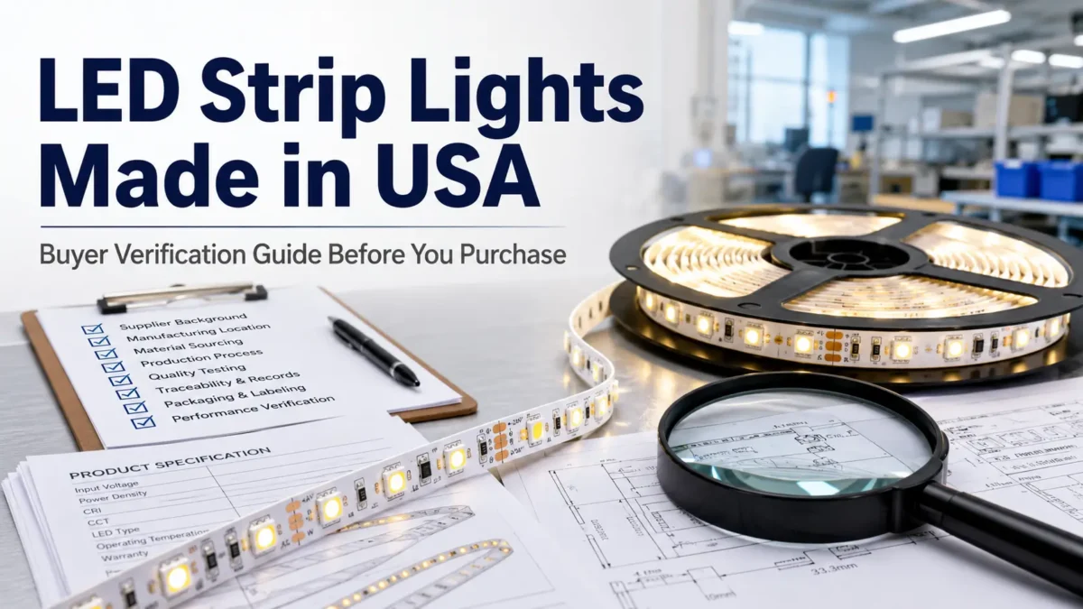 LED Strip Lights Made in USA: Buyer Verification Guide Before You Purchase