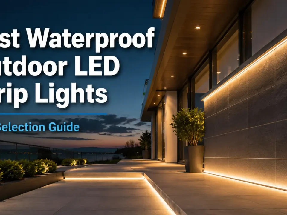 Choose waterproof outdoor LED strip lights by IP rating, water contact, voltage, run length, project fit, setup checks, and RFQ needs.