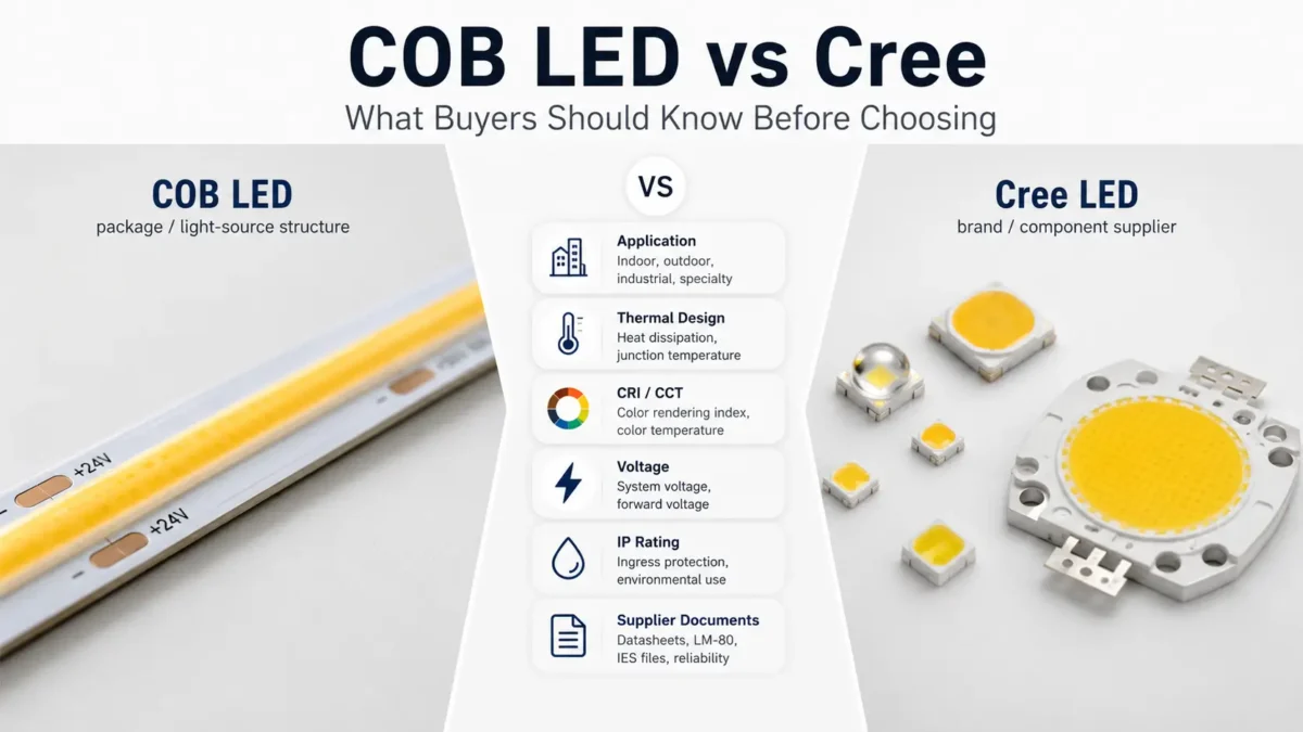 COB LED vs Cree comparison guide for LED strip buyers