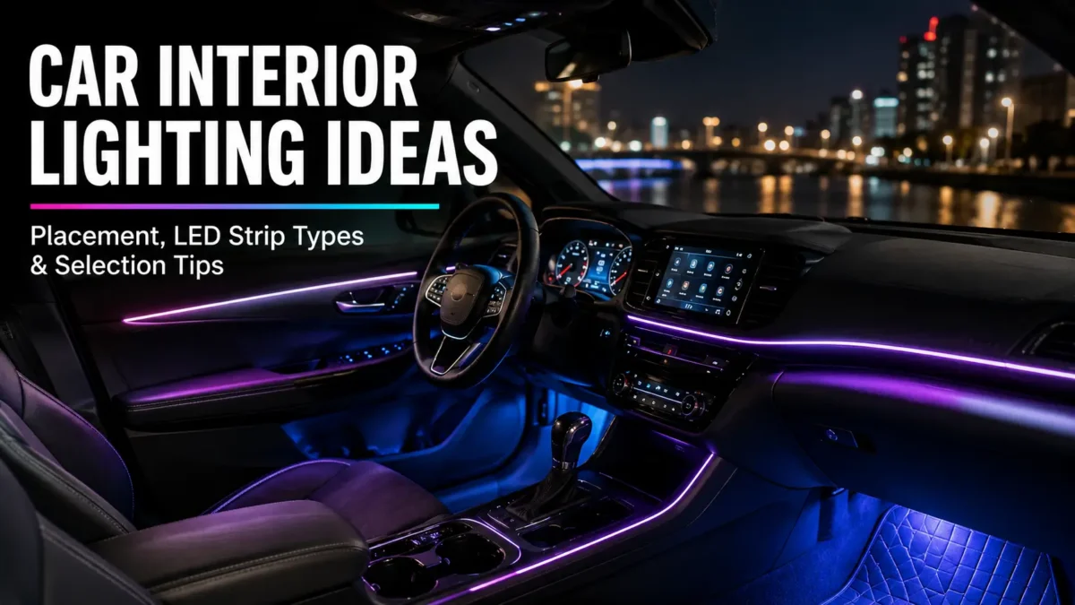Car Interior Lighting Ideas: Placement, LED Strip Types, and Selection Tips