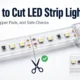 Learn where to cut LED strip lights, how to find cut marks/copper pads, what to check before reconnecting, and when waterproof projects need extra planning.