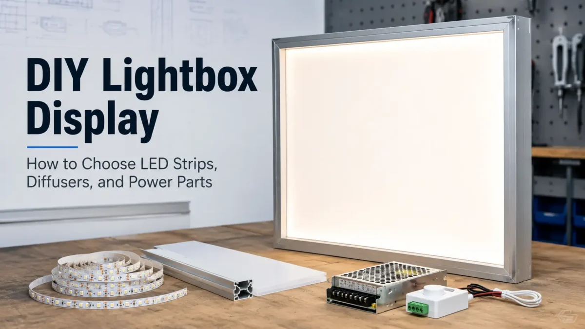 DIY Lightbox Display: How to Choose LED Strips, Diffusers, and Power Parts
