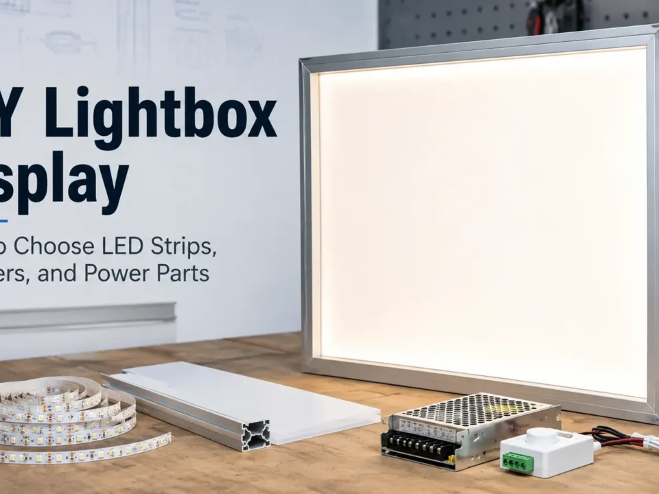 DIY Lightbox Display: How to Choose LED Strips, Diffusers, and Power Parts