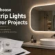 Learn how to choose LED strip lights for mirror projects by application, strip type, CCT/CRI, controls, wet-area checks, and RFQ details.
