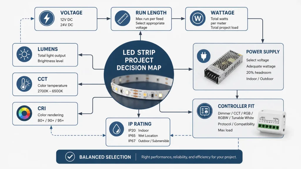 LED Strip Specification Trade-Off Map