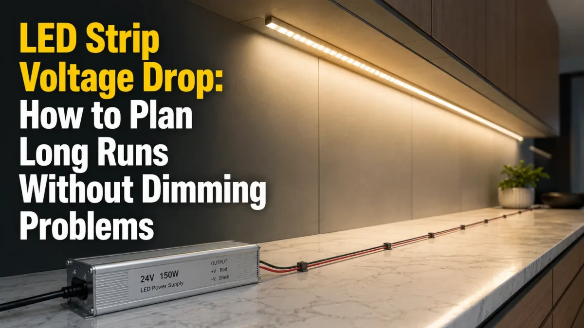 LED Strip Voltage Drop: How to Plan Long Runs Without Dimming Problems