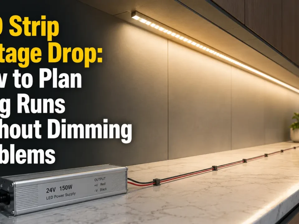 LED Strip Voltage Drop: How to Plan Long Runs Without Dimming Problems
