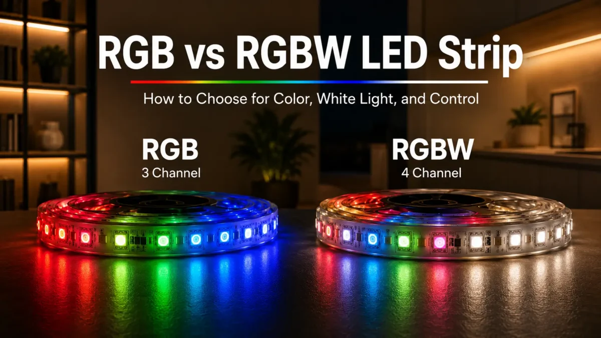 RGB vs RGBW LED Strip: How to Choose for Color, White Light, and Control
