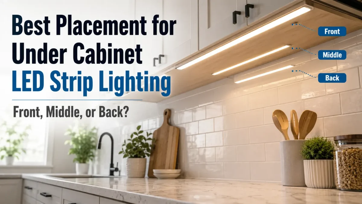 Best Placement for Under Cabinet LED Strip Lighting: Front, Middle, or Back?