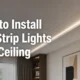 Learn how to install LED strip lights on a ceiling, plan power access, choose mounting methods, handle corners and cut points, avoid mistakes, and prepare project specs.