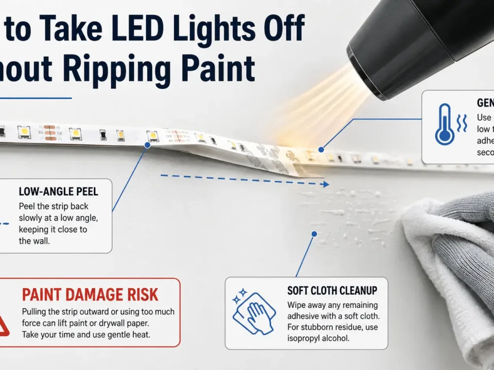 How to Take LED Lights Off Without Ripping Paint
