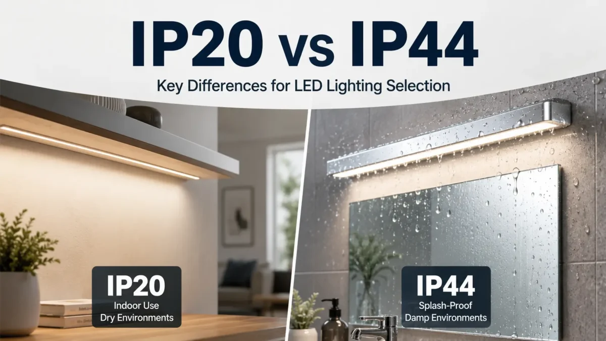 IP20 vs IP44: Key Differences for LED Lighting Selection