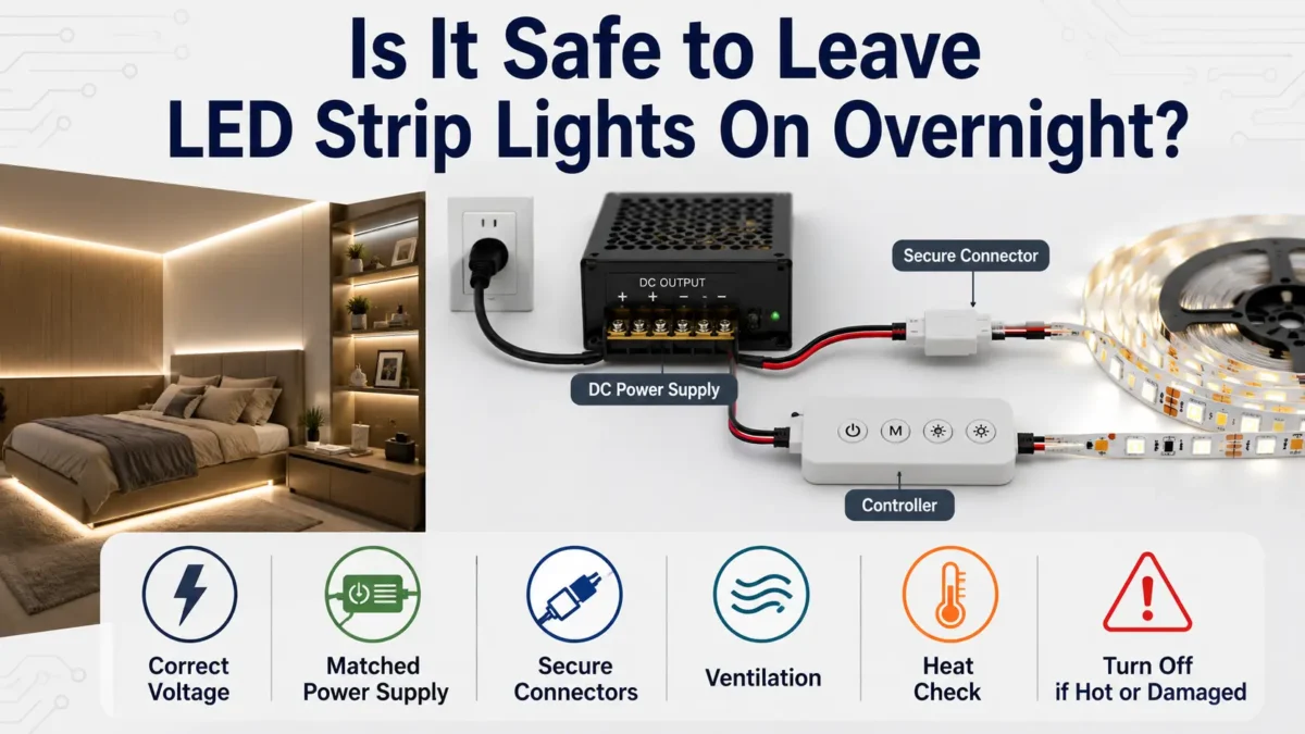 Is It Safe to Leave LED Strip Lights On Overnight?