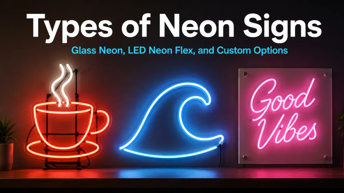 Types of Neon Signs: Glass Neon vs LED Neon Guide