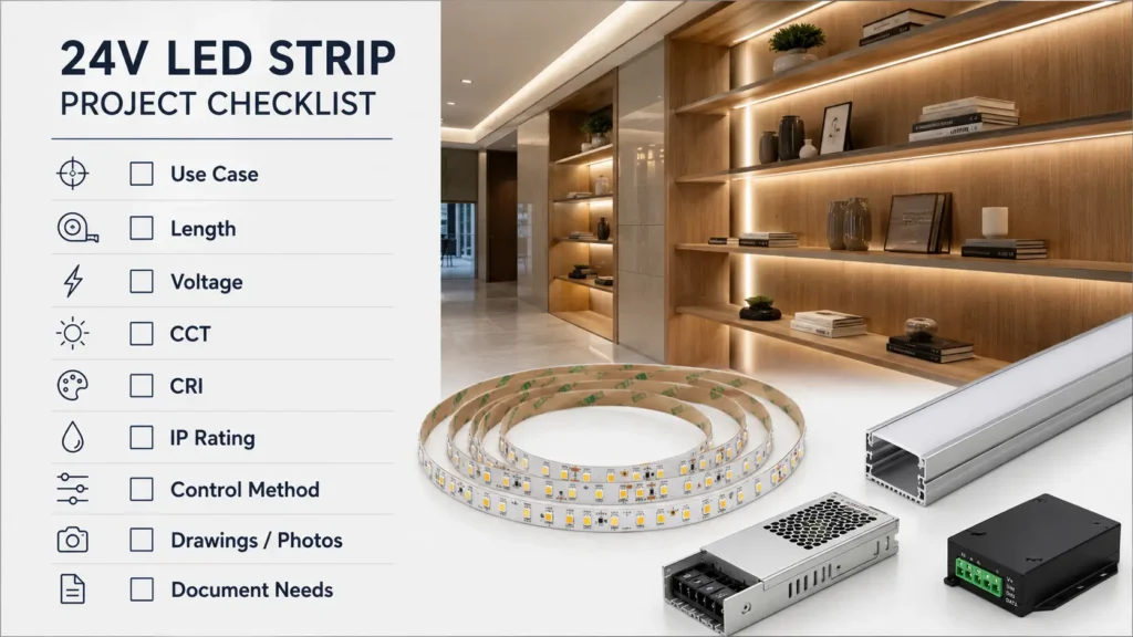 RFQ checklist for commercial 24V LED strip light projects