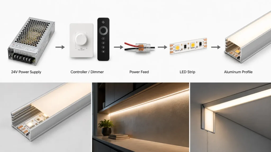 24V LED Strip System Layout