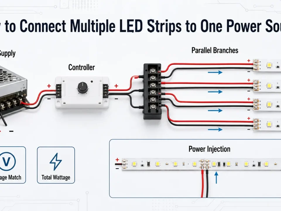 Cómo conectar varias tiras de LED a una sola fuente de alimentación