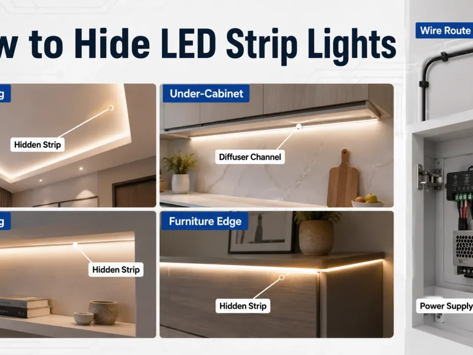 How to Hide LED Strip Lights: Clean Methods for Strips, Wires, and Power Supplies
