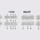 Side-by-side line drawings of 3-pin RGB and 4-pin RGBW/ARGB LED strip connectors with labeled pins for power, color channels, data, and clock.