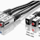 Line-drawing comparison of 4-pin RGBW and 5-pin RGB+CCT LED strip connectors with labeled R, G, B, W, Cool White, and Warm White pins.