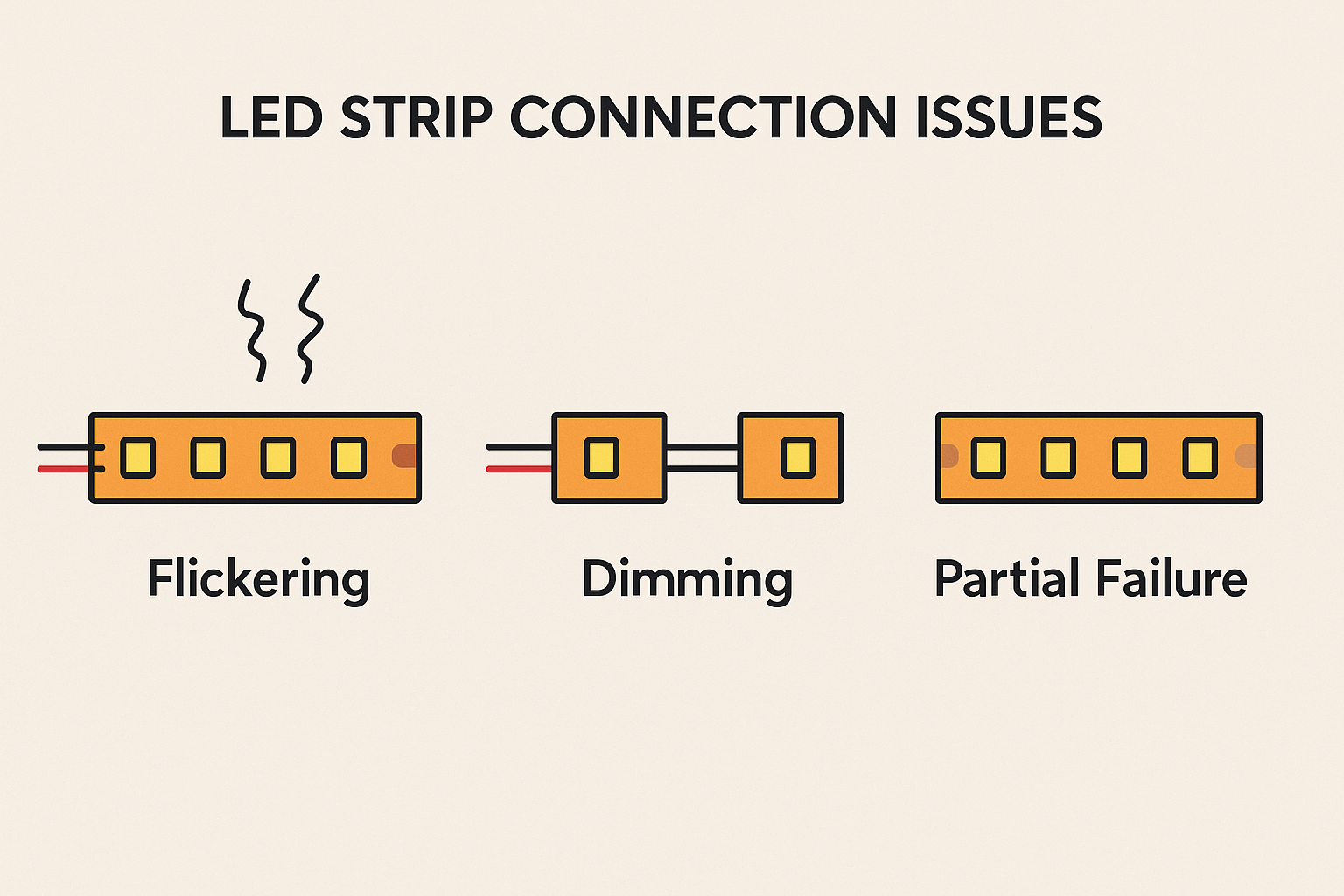Led Strip Fail LED Strip Connection Problems: Easy Troubleshooting & Preventive Guide