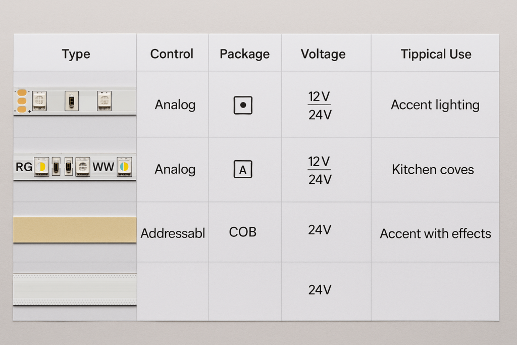RGB type matrix for quick selection.