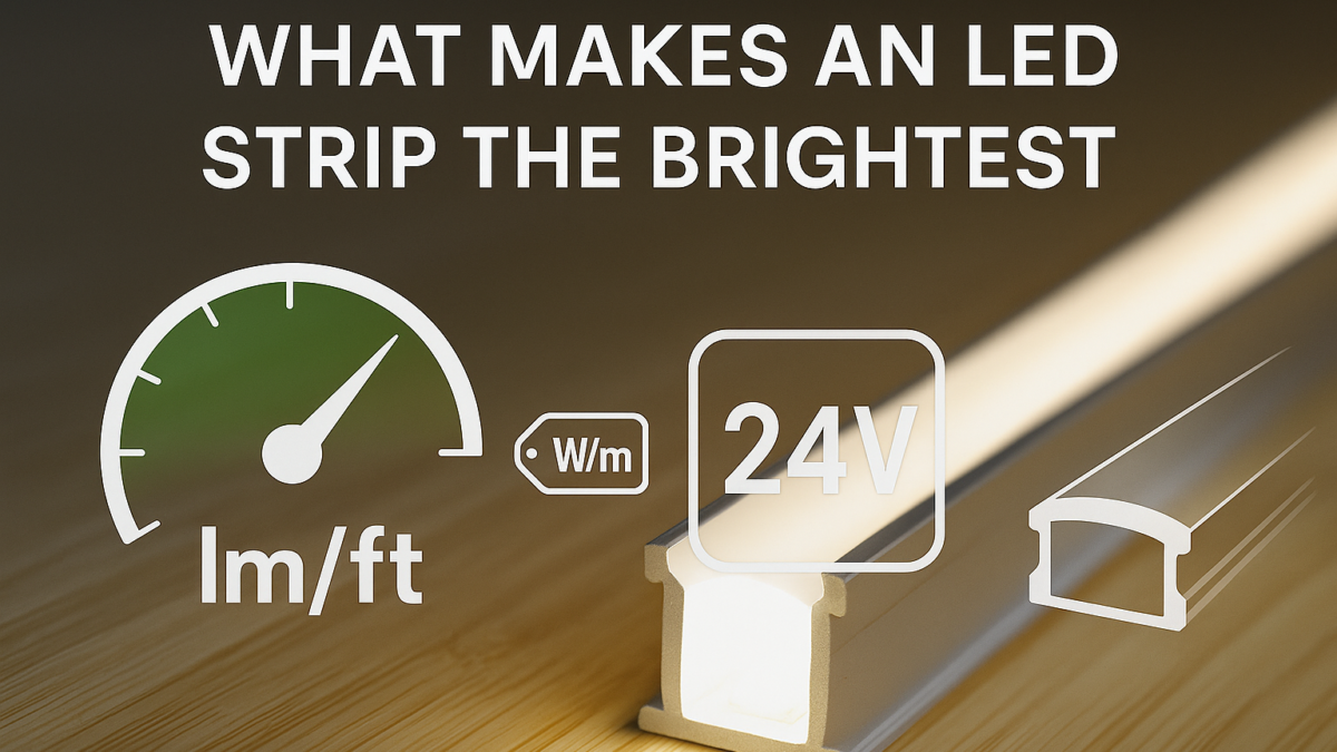 What makes an LED strip the brightest lmft, Wm, 24V, profiles.