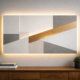"Finished LED strip wall art with smooth backlight and a clean, hidden cable path