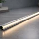5mm COB LED strip installed in a slim aluminum channel showing a smooth dotless line of light