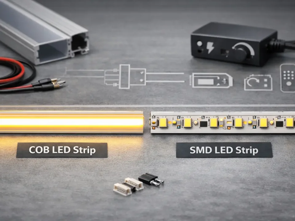 COB vs SMD LED strip comparison for project selection
