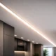 Installed flexible COB LED strip creating a clean, continuous line of light in an architectural channel